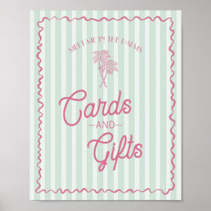 Póster Green Palm Springs Pastel Beach Cards & Gifts
