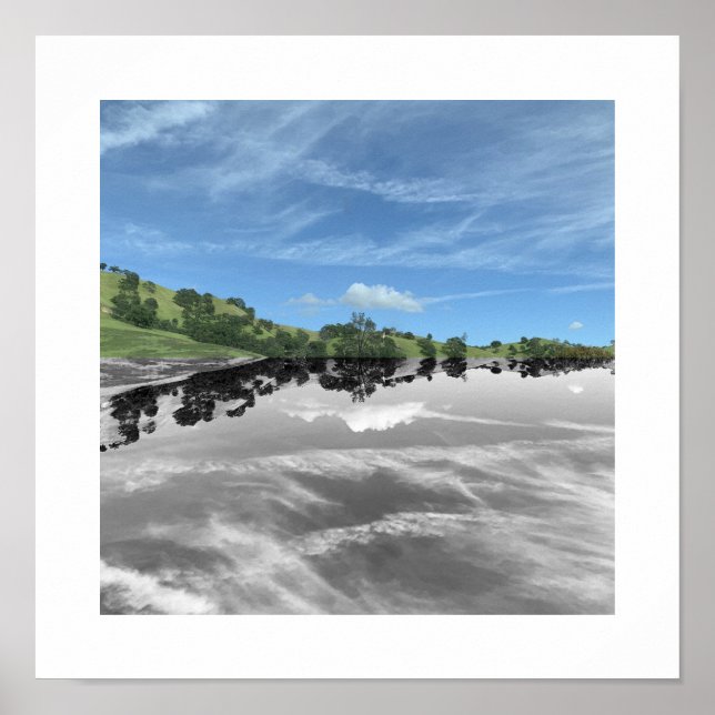 Póster Green Road Reflection Photography (Frente)