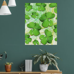 Póster Green Shamrock St Patrick's iPhone 5 Funda-Mate