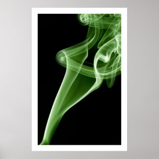 Póster Green Smoke Art