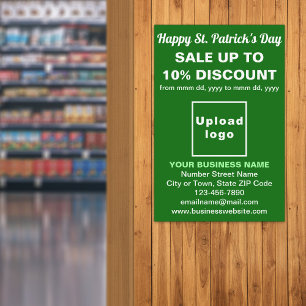 Póster Green St. Patrick's Day Business Sale Poster