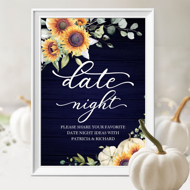 Póster Green Sunflowers Fall Date Night Jar Rótulo (Subido por el creador)
