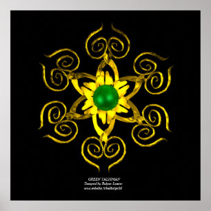 Póster GREEN TALISMAN, negro