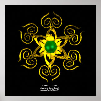 Póster GREEN TALISMAN, negro