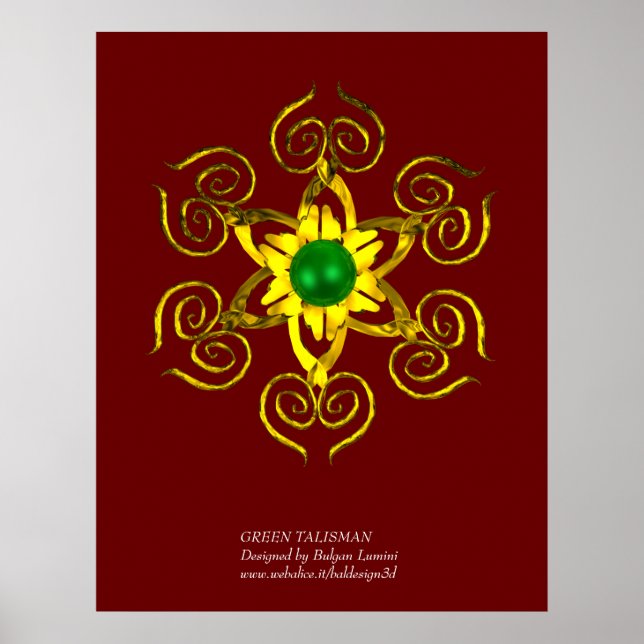 Póster GREEN TALISMAN, rojo (Frente)