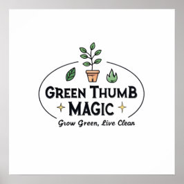 Póster Green Thumb Magic | Urban Gardening T-Shirt