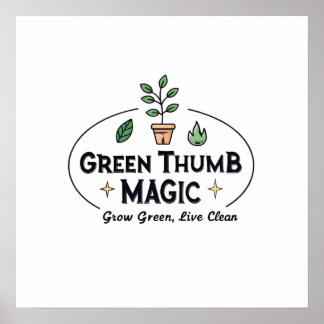Póster Green Thumb Magic | Urban Gardening T-Shirt