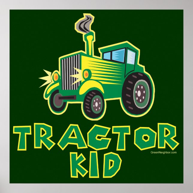 Póster Green Tractor Kid (Frente)