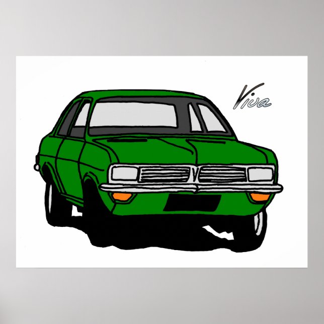 Póster Green Vauxhall Viva HC (Frente)