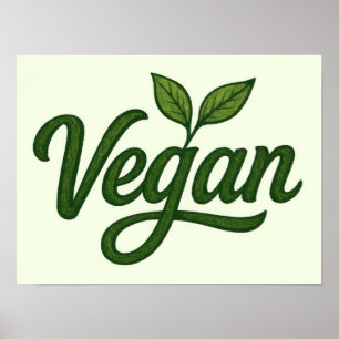 Póster Green Vegan