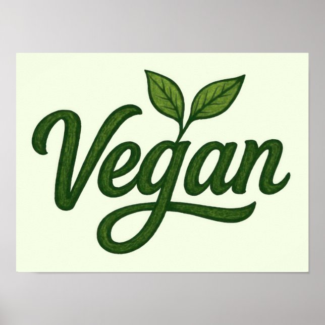 Póster Green Vegan (Frente)