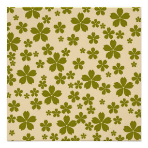 Póster Green Y2K Bold Wildflower Vibrante Spring Art