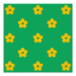 Póster Green Y2K Bold Wildflower Vibrante Spring Art