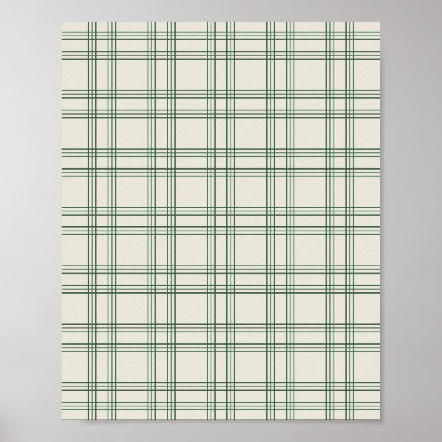 Póster Green Y Cream Gingham (Frente)