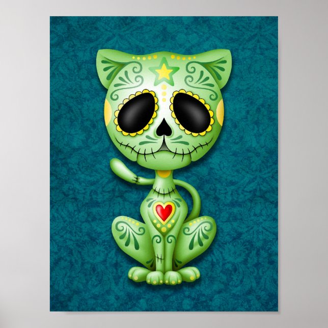 Póster Green Zombie Sugar Kitten (Frente)