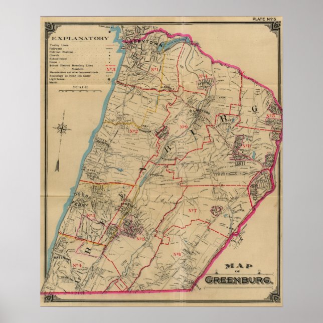 Póster Greenburg, Nueva York 14 (Frente)