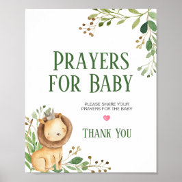 Póster Greeneration Lion Baby Shower Prayers for Baby Pos