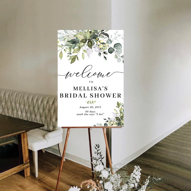 Póster Greenery Bridal Shower Poster (Subido por el creador)