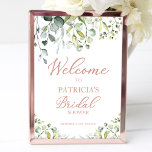 Póster Greenery Eucalyptus Bridal Shower Poster de bienve<br><div class="desc">Un eucalipto verde da la bienvenida a la ducha de novia. Fácil de personalizar con tus detalles. Ideal para la vegetación o para la ducha nupcial con temática de jardín. Por favor, contacte conmigo a través del chat si tiene preguntas sobre el trabajo artístico o necesita personalización. NOTA: Para obtener...</div>