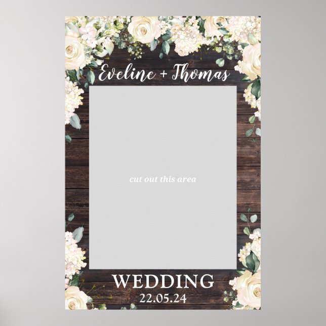 Póster Greenery foliage boho rustic wedding photo prop (Frente)