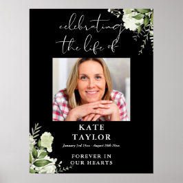 Póster Greenery Memorial Celebration Of Life Photo