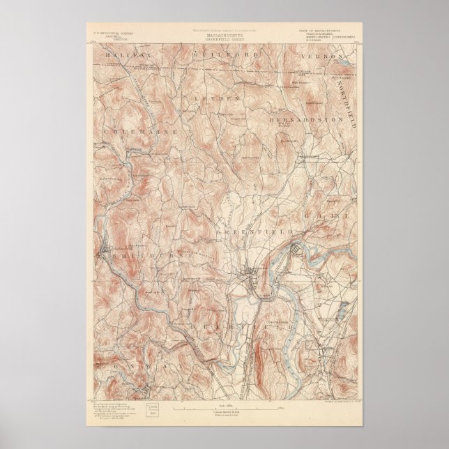 Póster Greenfield, Massachusetts (Frente)