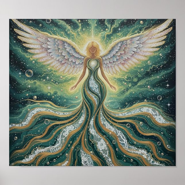 Póster GreenGoldMysticAngel (Frente)