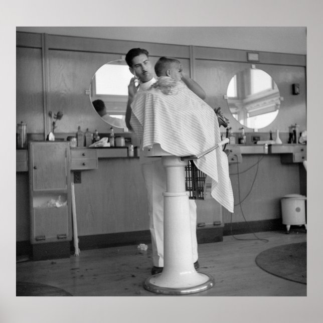 Póster Greenhills, Ohio Barbershop, años 30 (Frente)