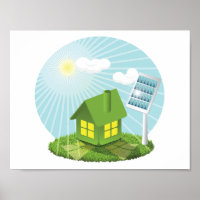 Greenhouse con Poster de energía solar