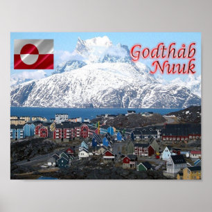 Póster Greenland - Nuuk City -