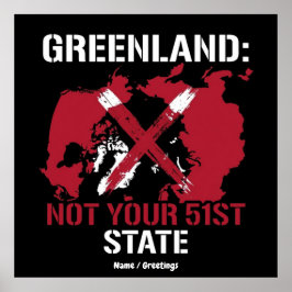 Póster Greenland Sovereignty Not Your 51st State Arctic 