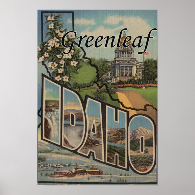 Póster Greenleaf, Idaho - Escenas de letras grandes (Frente)