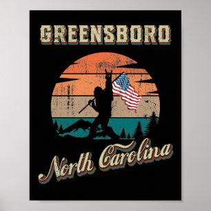 Póster Greensboro Carolina del Norte