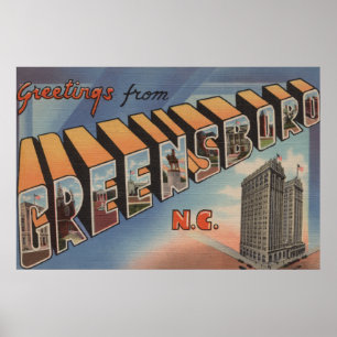 Póster Greensboro, Carolina del Norte - Escenas de letras