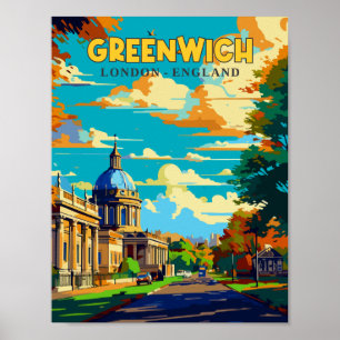 Póster Greenwich Londres Inglaterra Viajes de cosecha