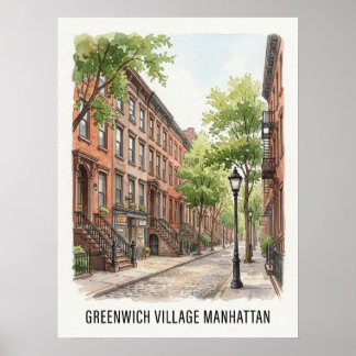 Póster Greenwich Village Manhattan