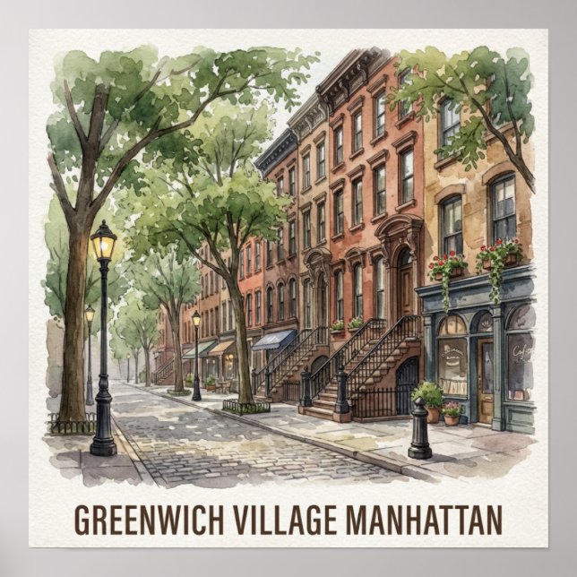 Póster Greenwich Village Manhattan (Frente)