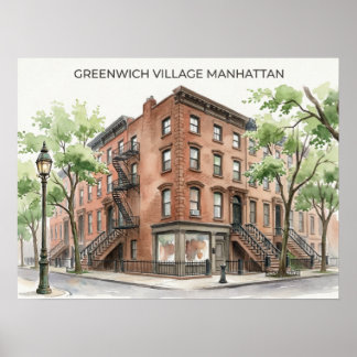 Póster Greenwich Village Manhattan
