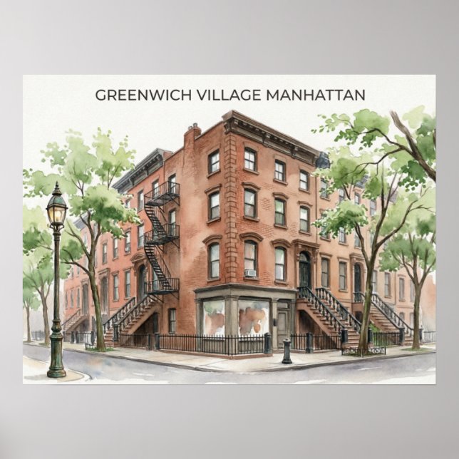 Póster Greenwich Village Manhattan (Frente)