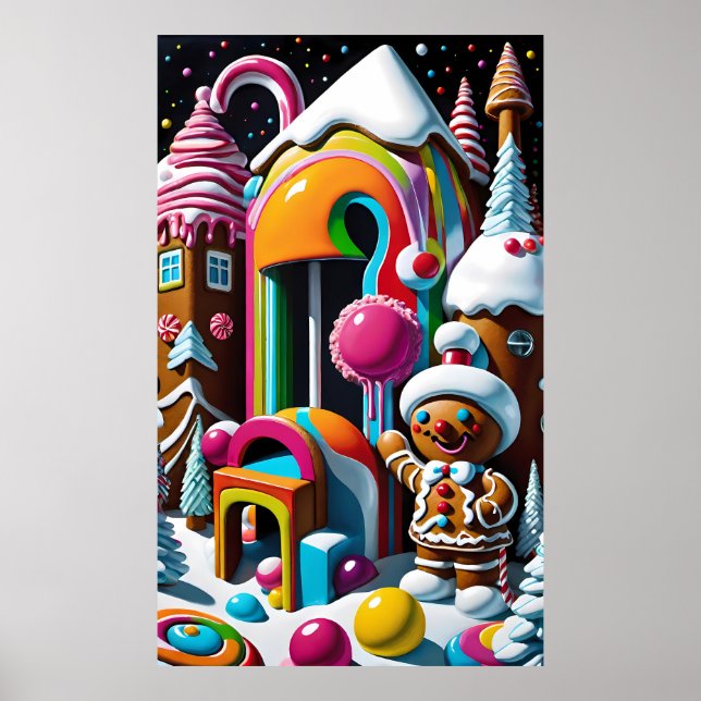 Póster Greeter - Ken Gage Art - Navidades recubiertos de  (Frente)