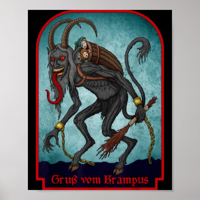 Póster Greetings From Ss Vom Krampus Christmas Festive Ho (Frente)