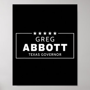 Póster Greg Abbott Elección Gobernador de Texas Republica