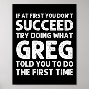 Póster GREG Gift Name Personalized Birthday Fun Navidades