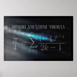 Póster Gregory and Leibniz Pi Formula - Poster de matemát