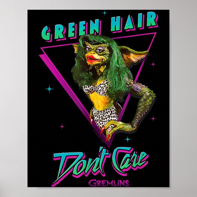 Póster Gremlins - Green Hair Don't Care  (Frente)