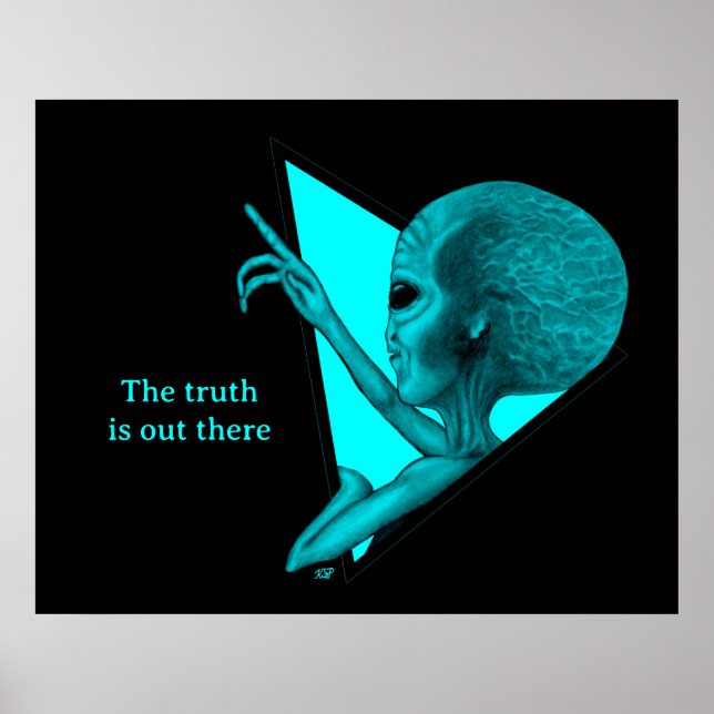 Póster Grey Alien, la verdad está ahí fuera (Frente)