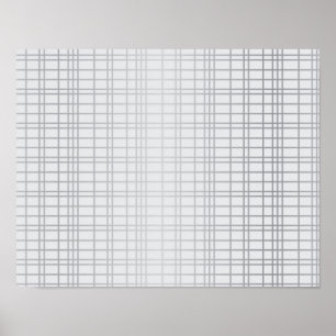 Póster Grey, modern, simple, cool, trendy grid lines