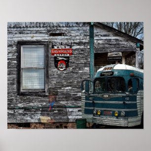 Póster Greyhound Bus Stop