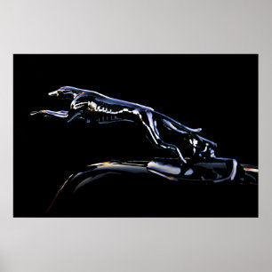 Póster Greyhound classic car hood ornament