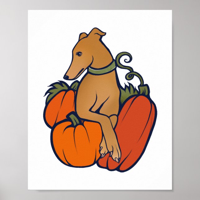 Póster greyhound de halloween (Frente)